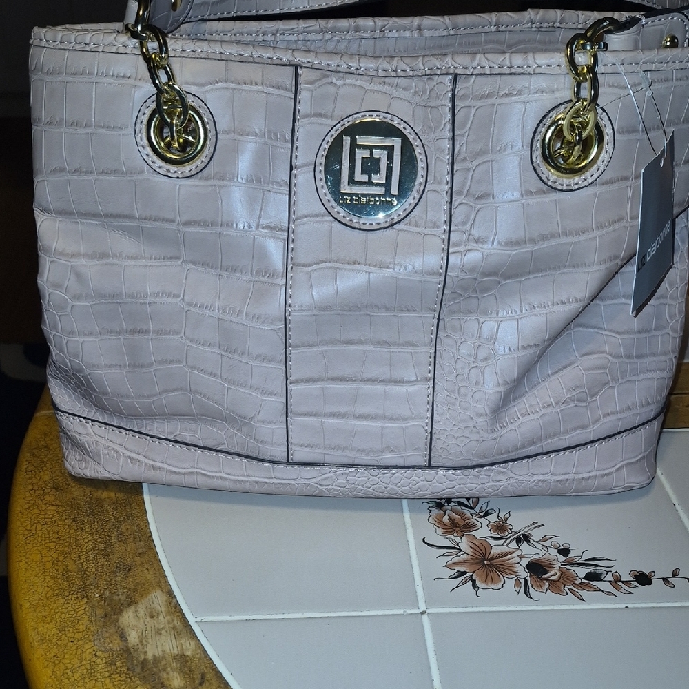 Liz Clairborne Croc-Embossed Handbag - Pink